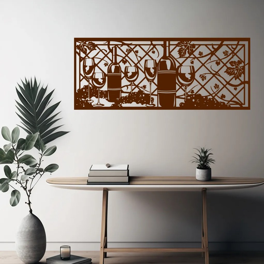 Veselá Stena Samolepka Vinná réva Farba: červená, Veľkosť: 60 x 23 cm