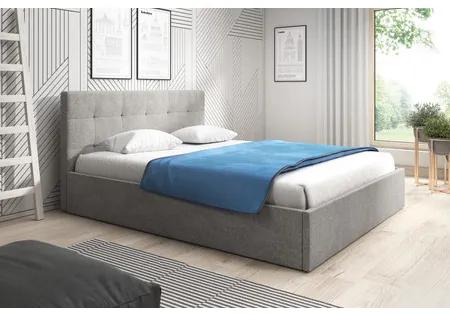 Čalúnená posteľ LAURA rozmer 90x200 cm Svetlosivá