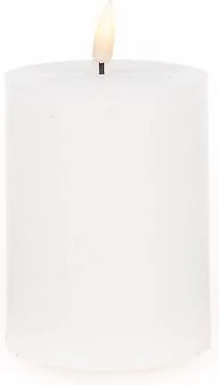 DECOLED LED svíčka, vosková, 7,5 x 10 cm, bílá
