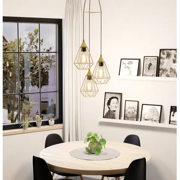 Eglo 43683 - Luster na lanku TARBES 3xE27/60W/230V