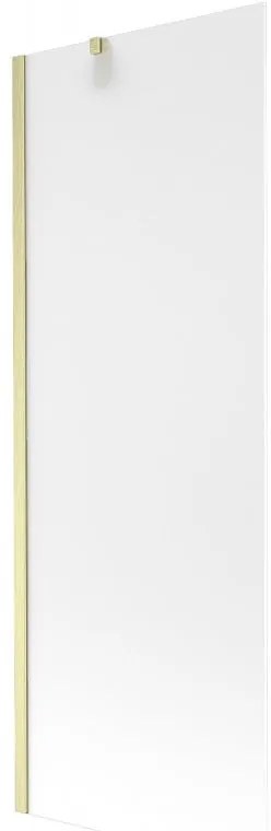 Mexen Next, 1-krídlová vaňová zástena 70 x 150 cm, 6mm sklo námraza, zlatá matná, 895-070-000-00-30-55