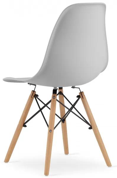 Jedálenská stolička OSAKA svetlosivá (hnedé nohy)