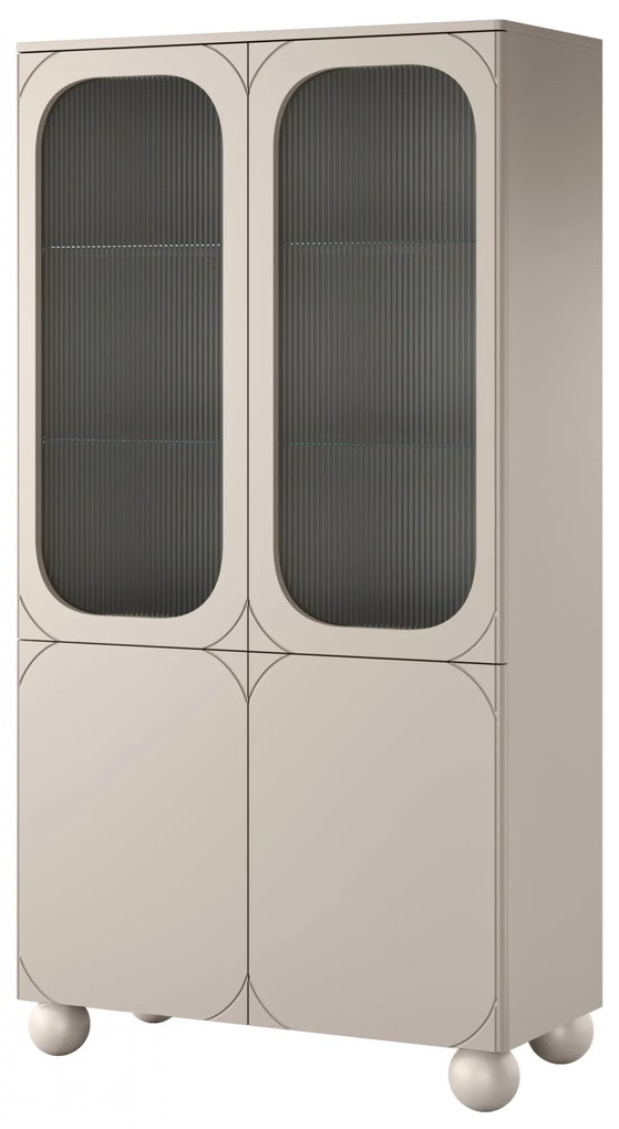 Vitrína Sonatia II do obývačky 100 cm - kašmírová