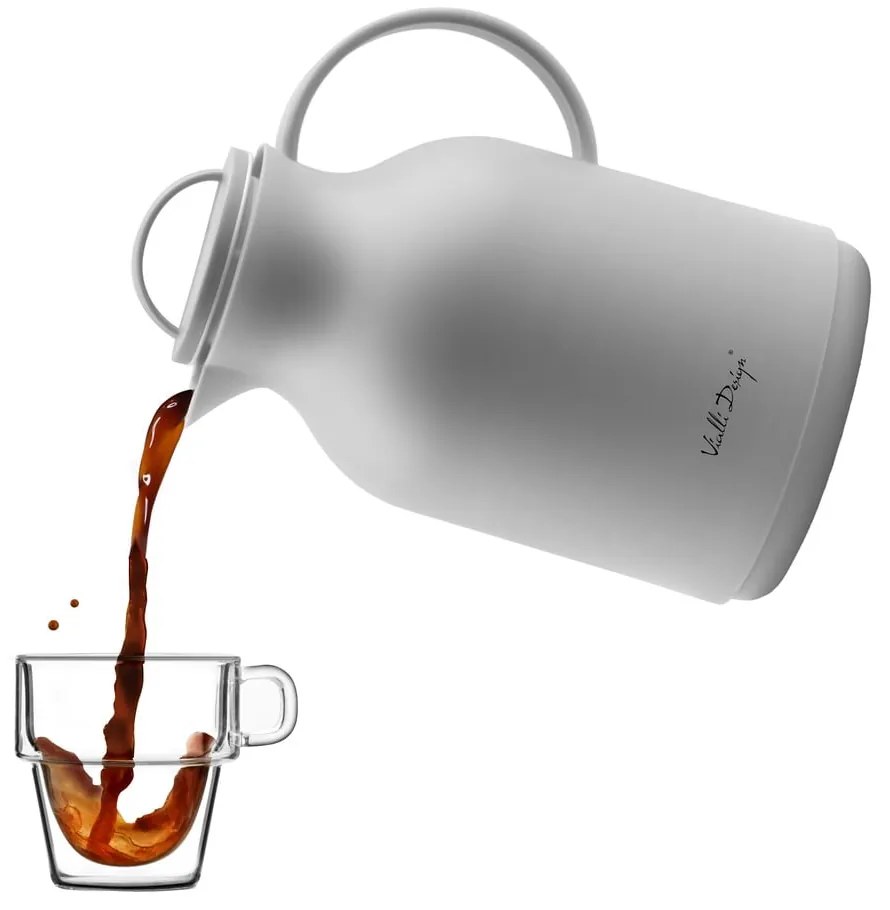 Sivá termoska Vialli Design, 1 l