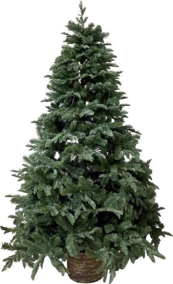 Zelený vianočný jedľový strom v kvetináči so svetielkami Fleur Tree - 139*210 cm