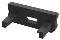 BERGE Krytka pre profil - D - čierna - s otvorom