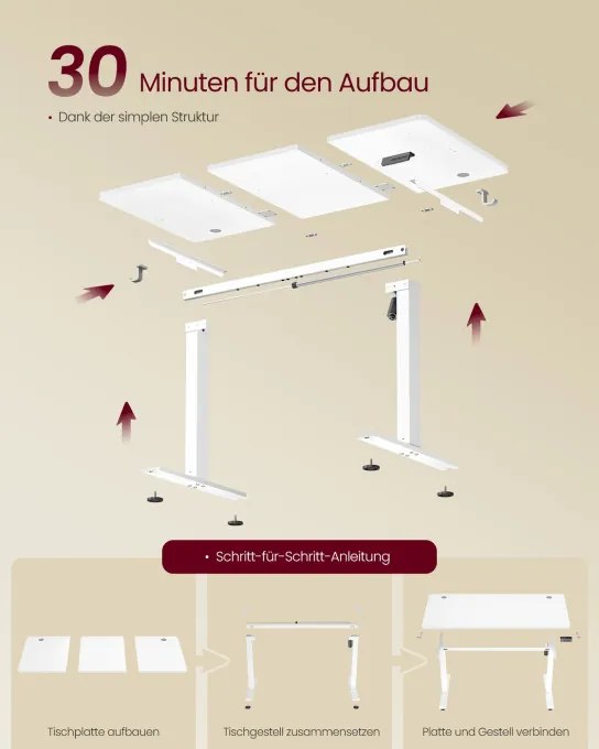 Elektrický pracovný stôl LSD312WZ03