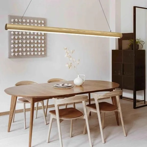 LED Luster na lanku LED/26W/230V 4000K 150 cm jaseň/masív