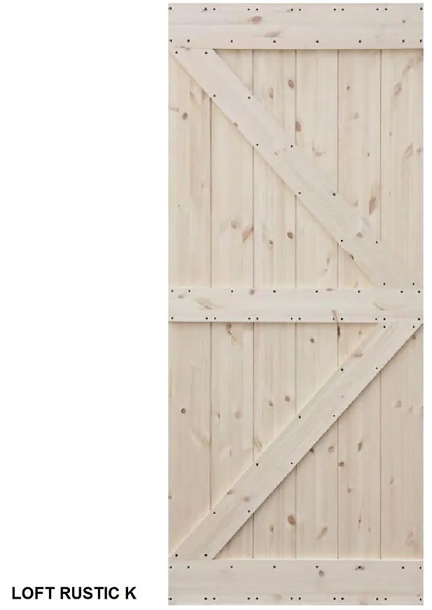 Dvere posuvné na mieru Loft Rustic K