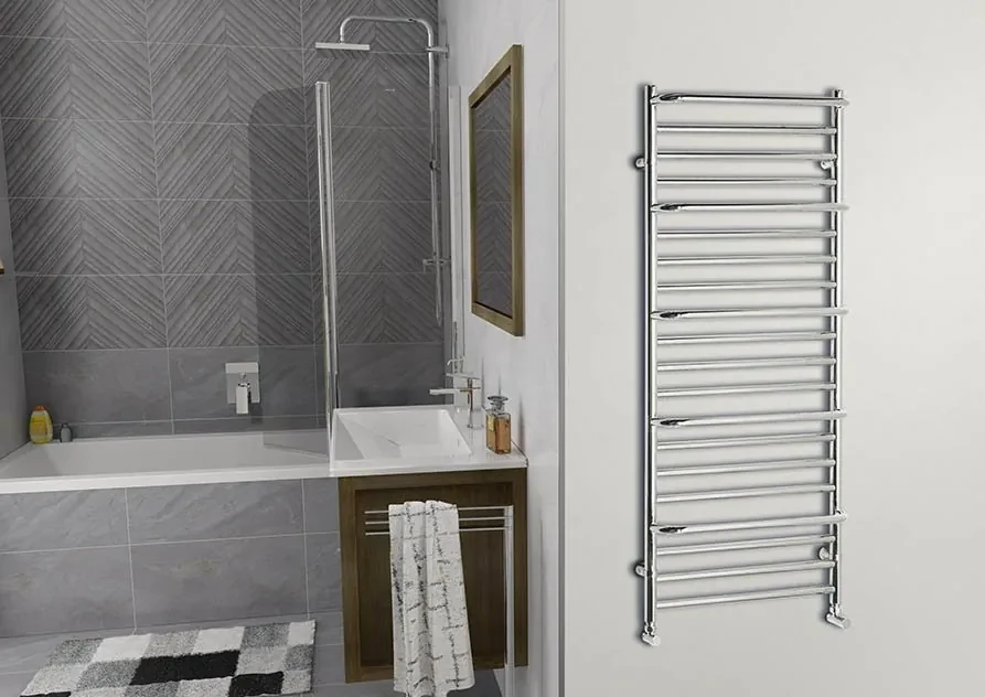 Sapho Sapho, MANISA vykurovacie teleso 600x1328 mm, s piatimi madlami pre uterák, chróm, IZ111