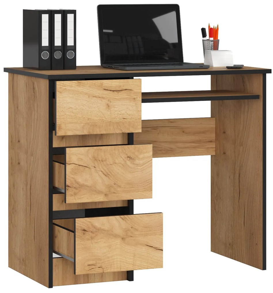 PC stolík Benicio  (dub craft) (L). Akcia -19%. Vlastná spoľahlivá doprava až k Vám domov. 1069880