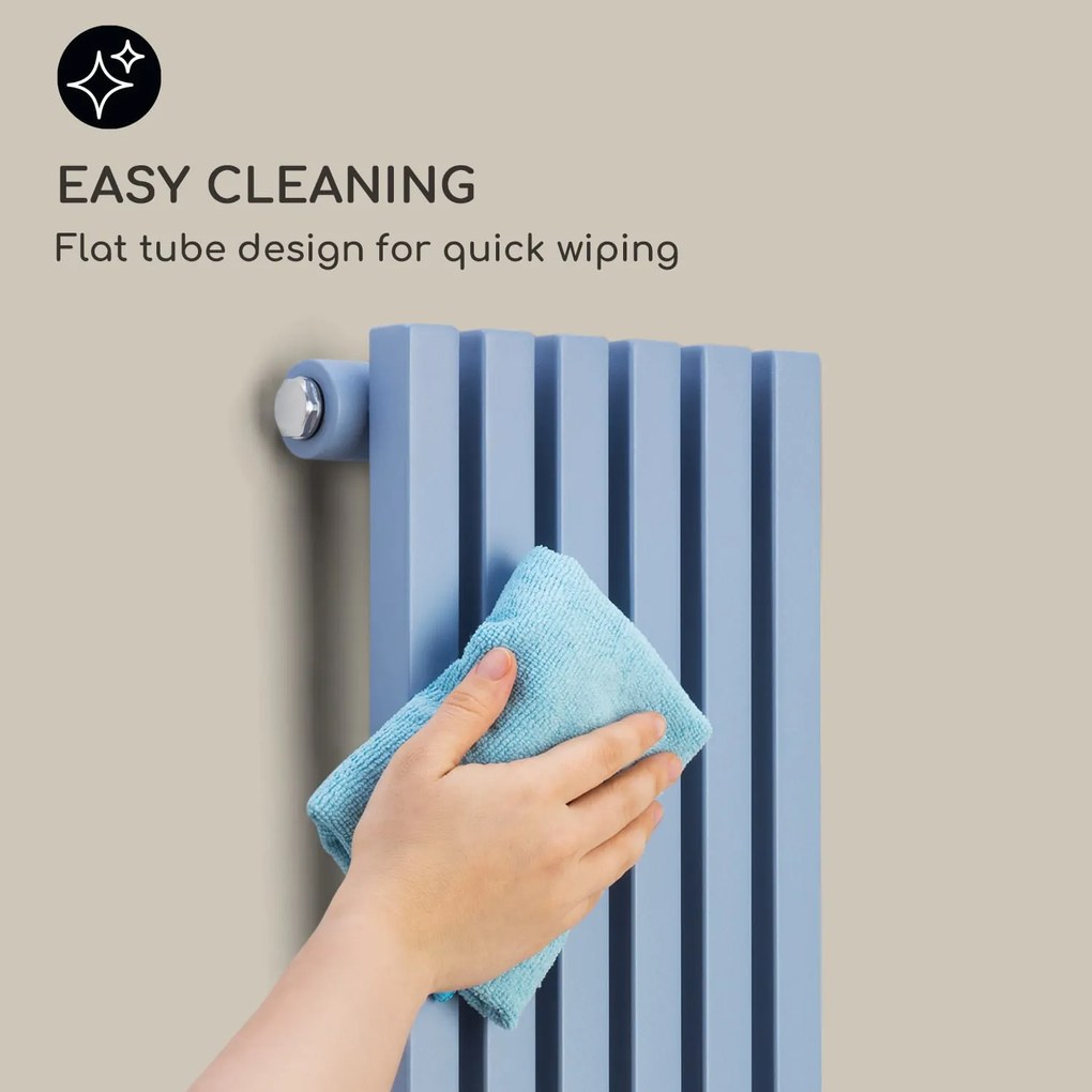 Blumfeldt Delgado, 120 x 25, radiátor, kúpeľňový radiátor, rúrkový radiátor, 508W, teplá voda, 1/2