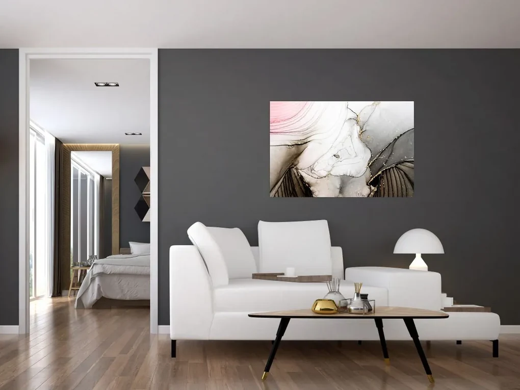 Obraz - Mramorový atrament (90x60 cm)