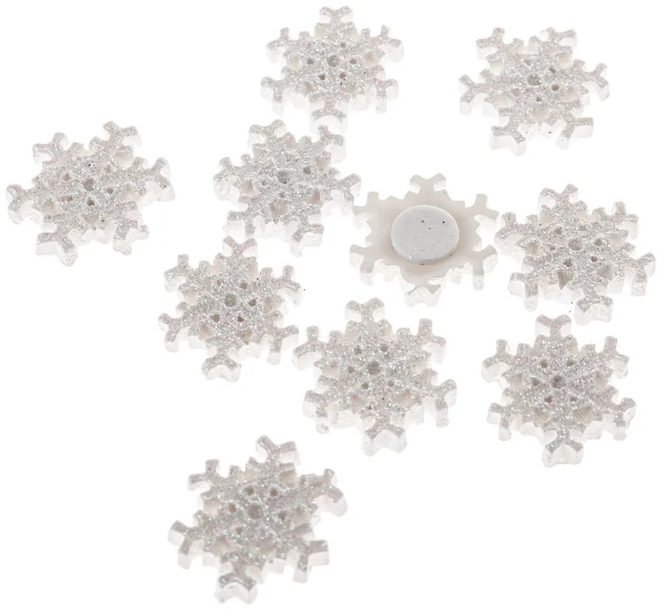 Sada vianočných ozdôb Snehová vločka, 8 ks,polyrezín