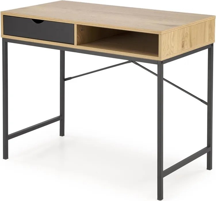 Písací stôl B50 dub zlatý/čierny