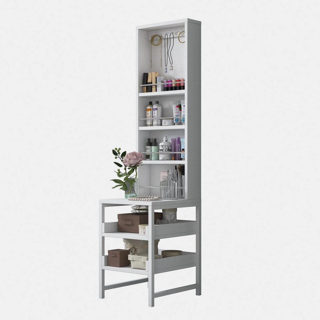 Toaletný stolík Bjorno (biela). Akcia -17%. Vlastná spoľahlivá doprava až k Vám domov. 1127588