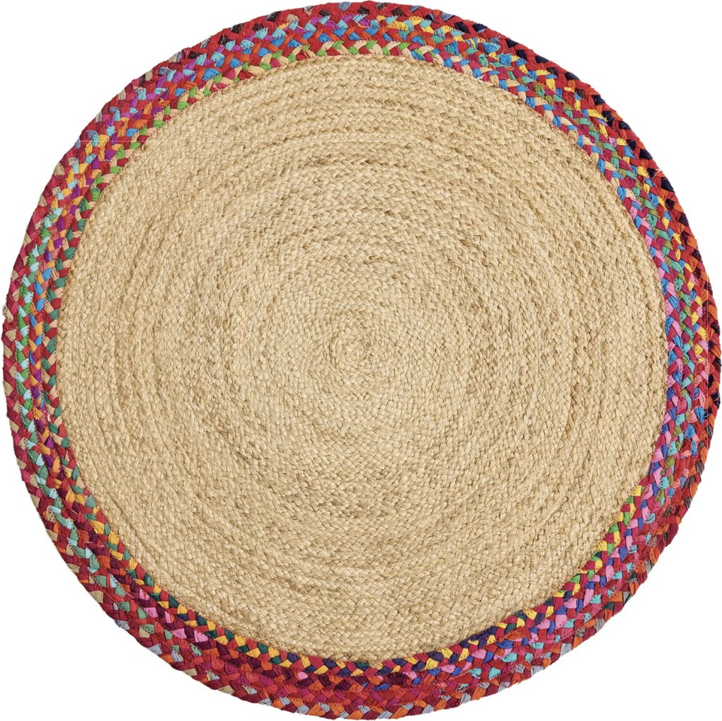 Ručne viazaný kusový koberec Lorne J 33 Natural kruh, 120x120 (priemer) kruh, viacfarebná, chodba / predsieň, Diamond Carpets India