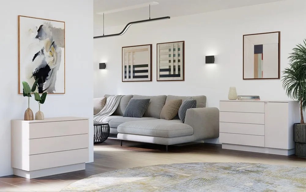 Komoda Amber 85 cm kašmírová