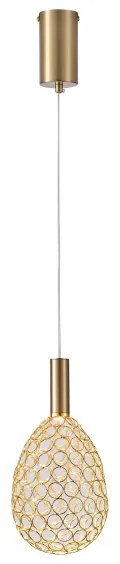 LED Luster na lanku LED/6,3W/230V 3000K zlatá pr. 14 cm