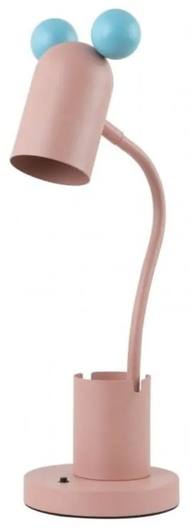 Svetlomodro-ružová stolová lampa s kovovým tienidlom (výška 50 cm) Mouse – GTV