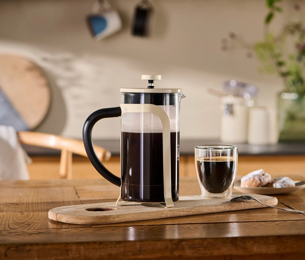 Kanvica french press 800 ml, 6 šálok, béžová