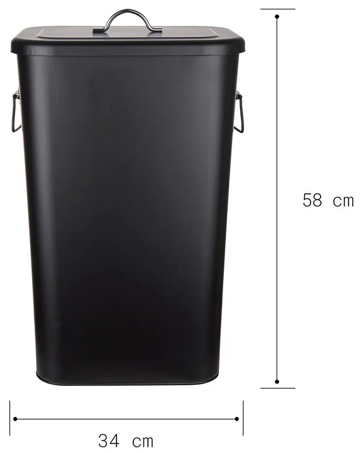 BINSTER Odpadkový kôš 41 l - čierna