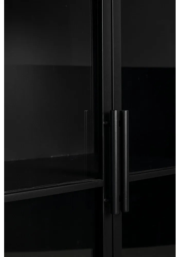 Čierna kovová vitrína 65x105 cm Ferre – White Label