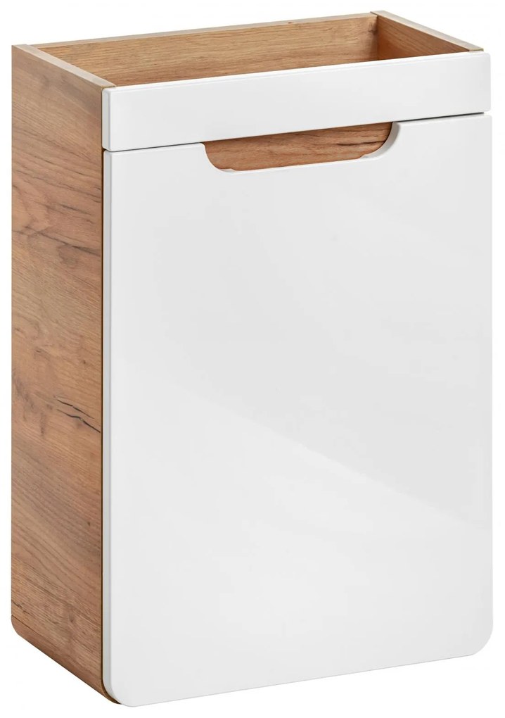 Zostava kúpeľňového nábytku BÁRA 40 cm s úzkou umývadlovou skrinkou vr. keramického umývadla s prepadom