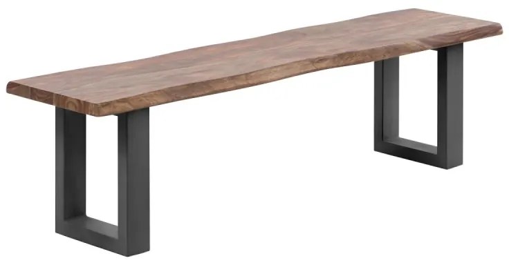 furniture-nabytek.cz - Masívna lavica Bullwer z palisandru, lakovaná, hnedá – 160×40 cm