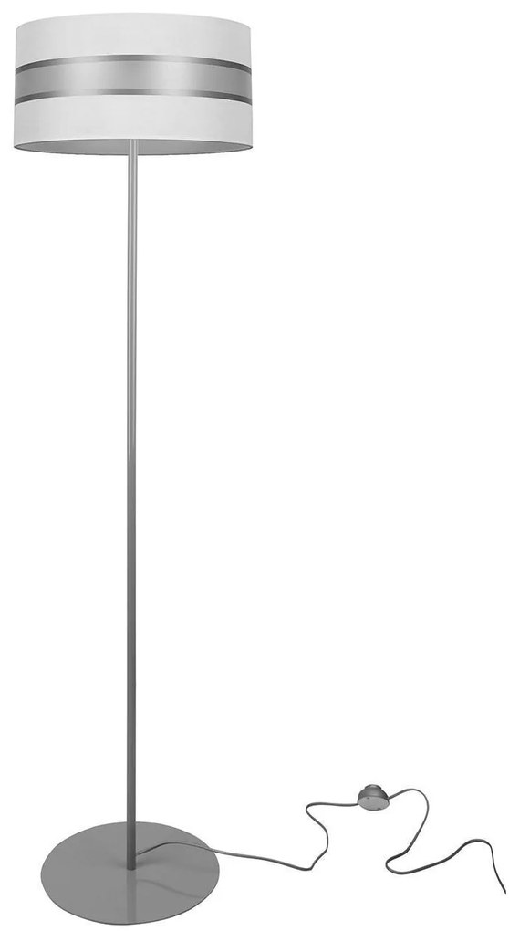 Stojacia lampa Elegance, 1x textilné tienidlo (výber z 5 farieb), (výber z 3 farieb konštrukcie), (fi 40cm)