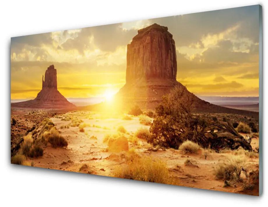 Obraz na akrylátovom skle Púšť slnko krajina 120x60 cm