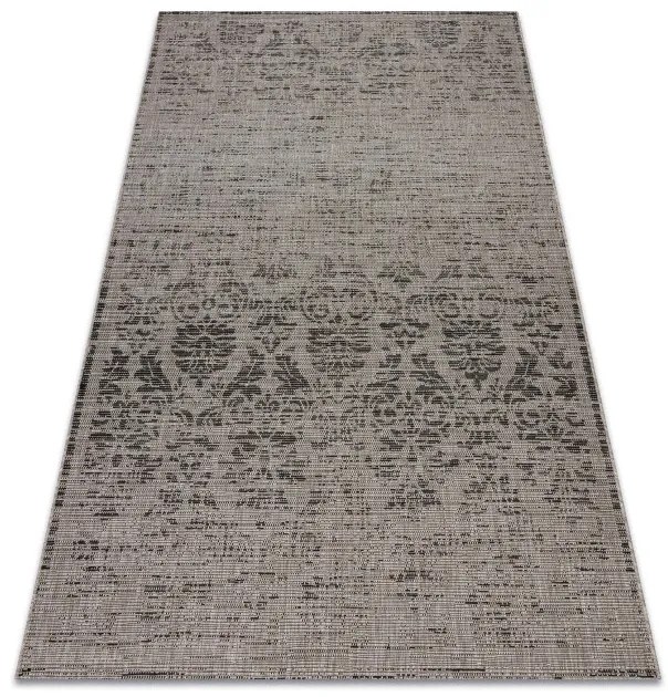 Koberec SIZAL FLOORLUX 20211 strieborný / čierny