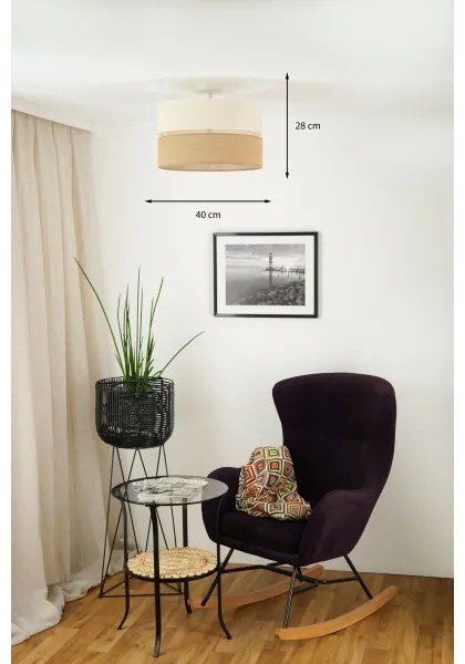 Brilagi - Prisadený luster ROYAL YUTE 1xE27/15W/230V pr. 40 cm béžová/krémová