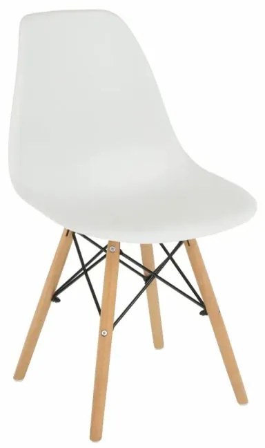 Dizajnová stolička do jedálne biela