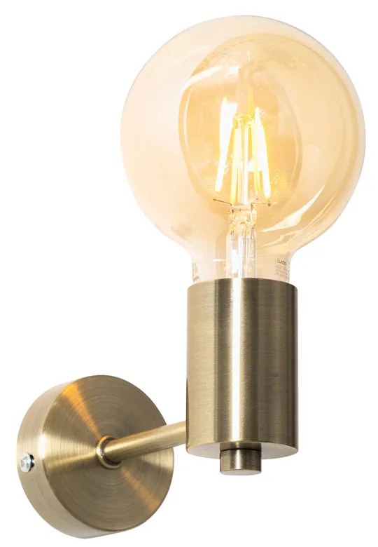 Priemyselná nástenná lampa bronzová - Facil