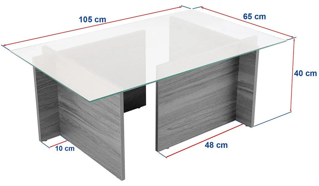 Konferenčný stolík Vetrino Wood Black