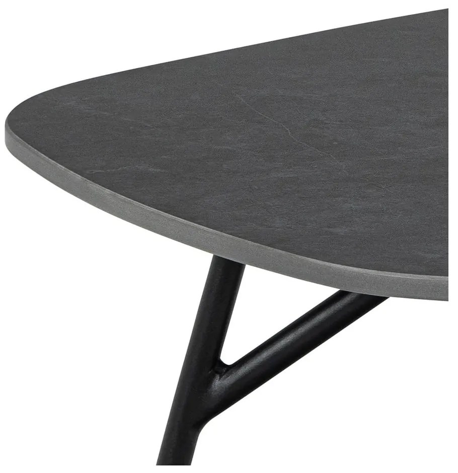 Čierny konferenčný stolík s keramickou doskou 60x120 cm Caracas - Actona