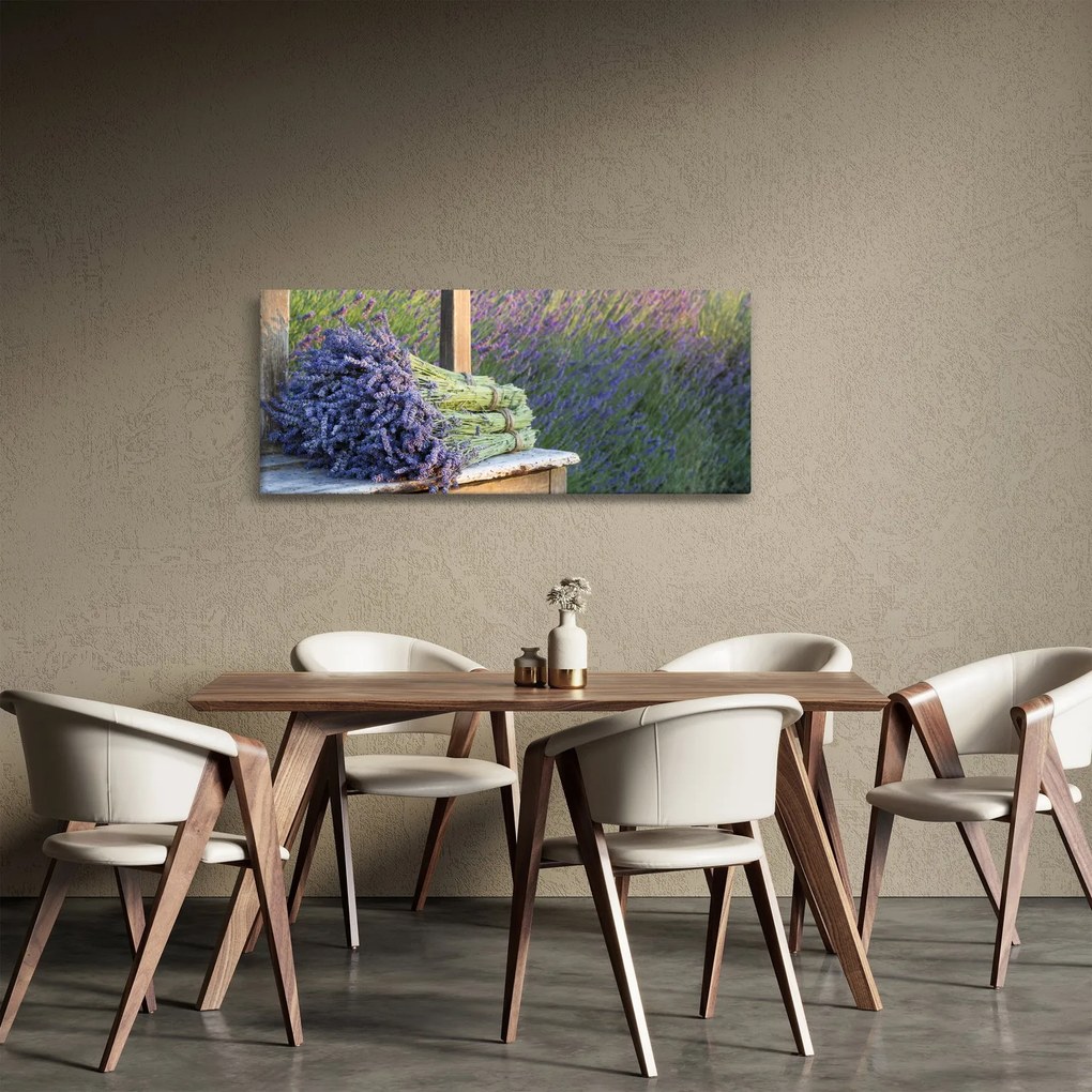 Obraz - Levanduľové zväzky (120x50 cm)