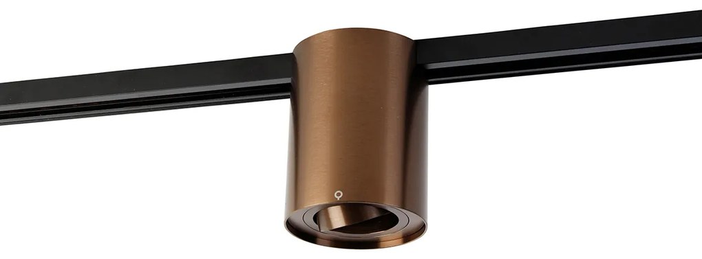Moderné 1-fázové koľajnicové bodové svetlo tmavo bronzové - Rondoo Up