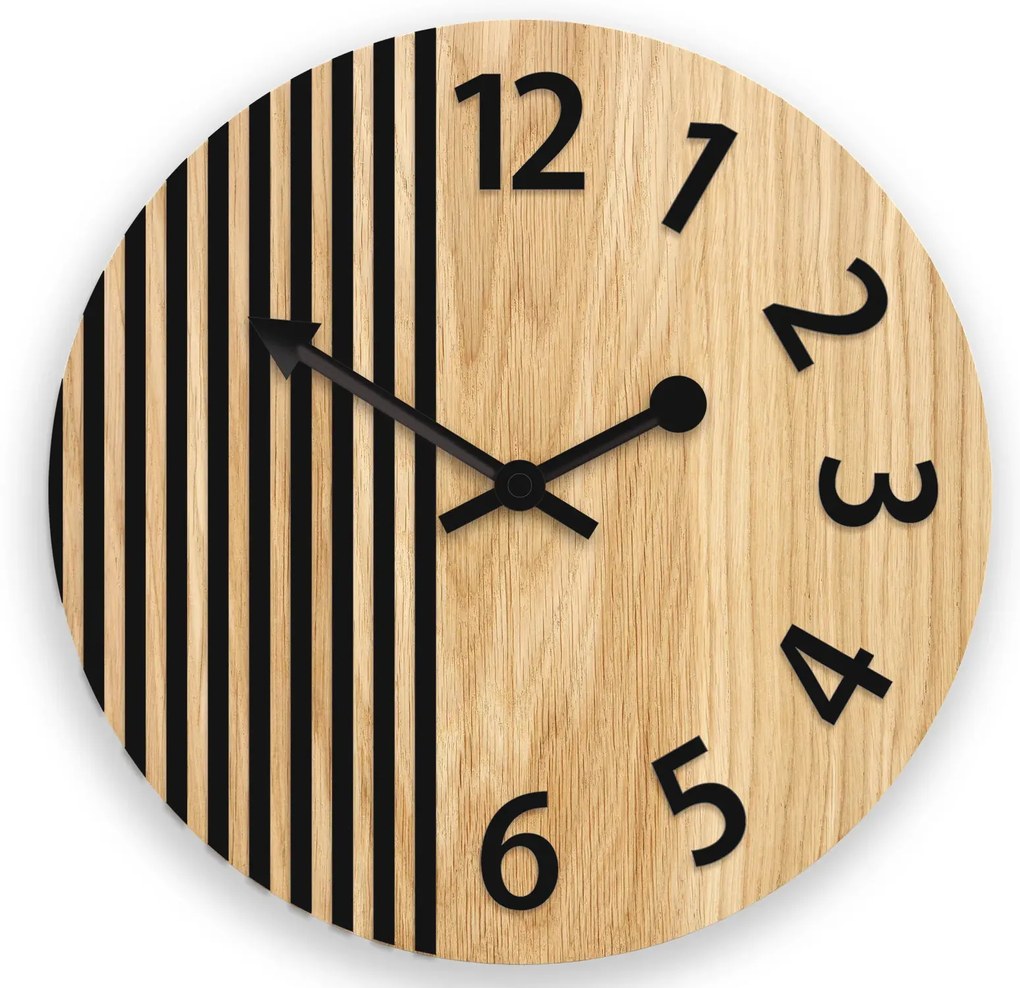 Dřevěné nástěnné hodiny Londyn 33 cm hnědé/černé