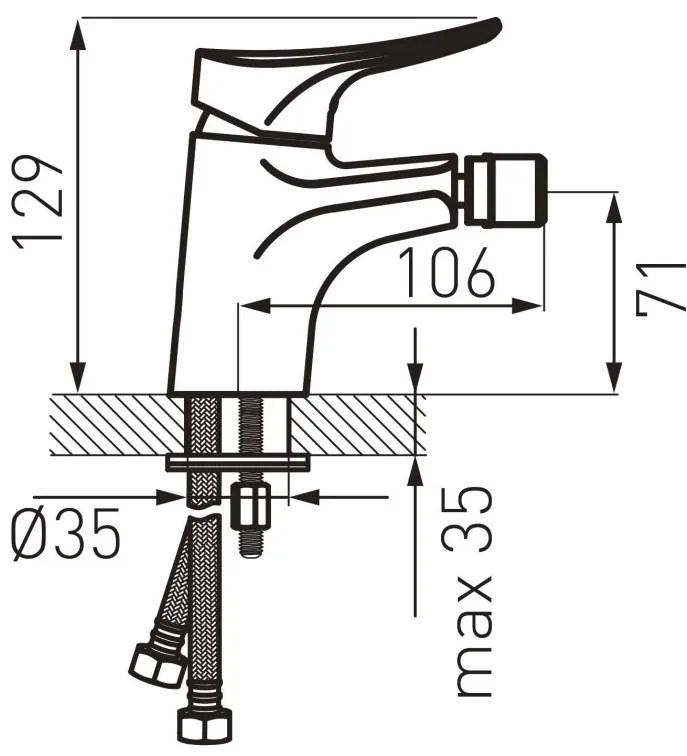 F-Design Brezza, bidetová batéria, chróm lesklý, FD1-BRZ-6-11