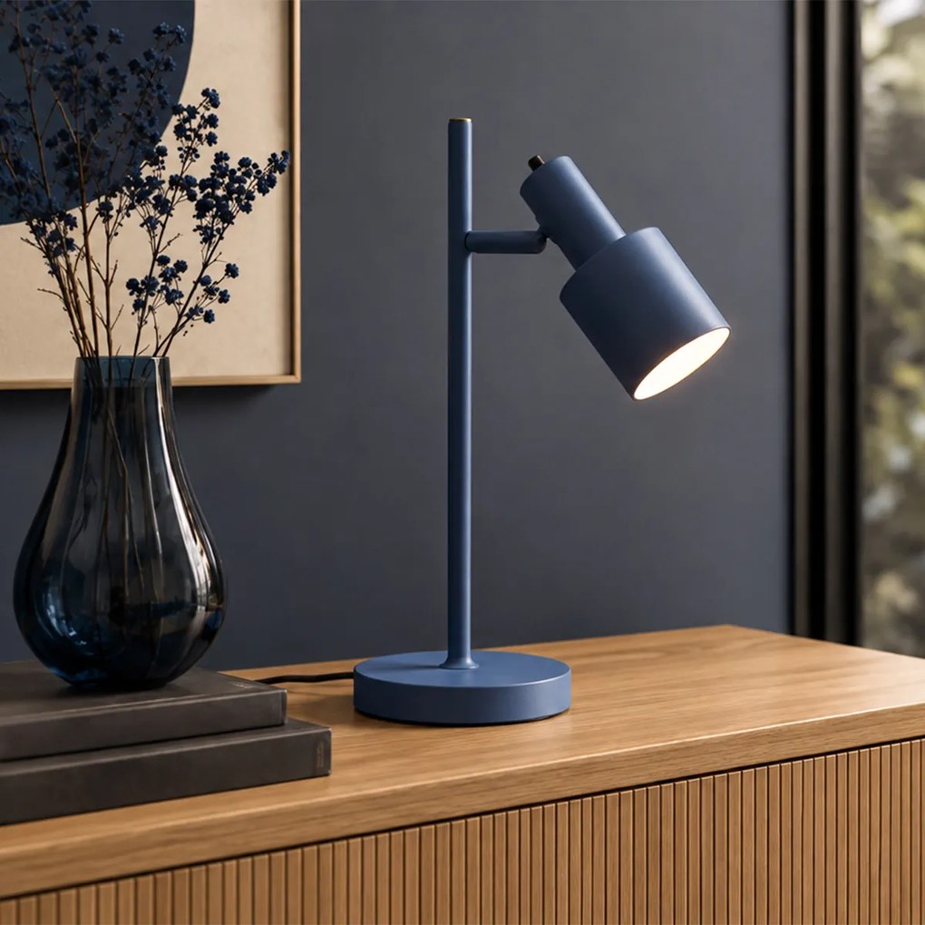 Moderná stolná lampa modrá - Stijn