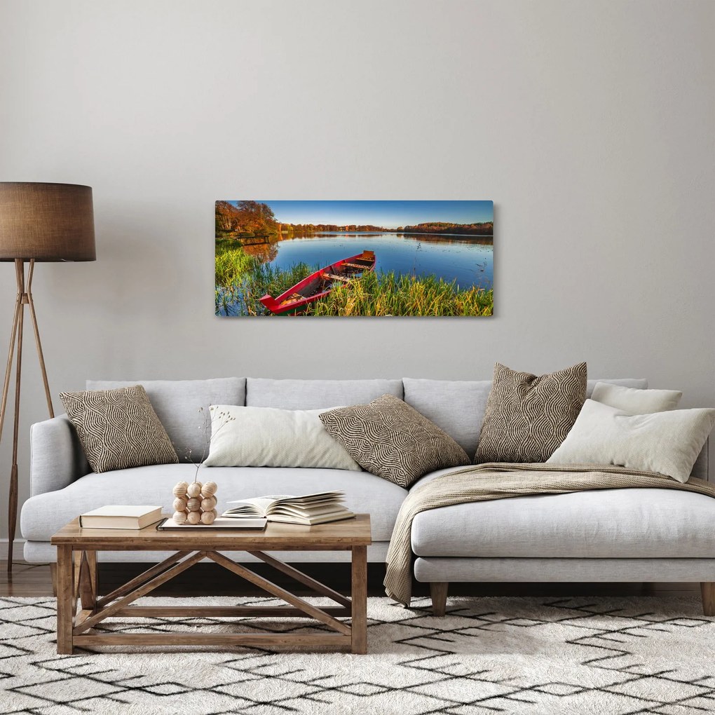 Obraz červené pramice (120x50 cm)