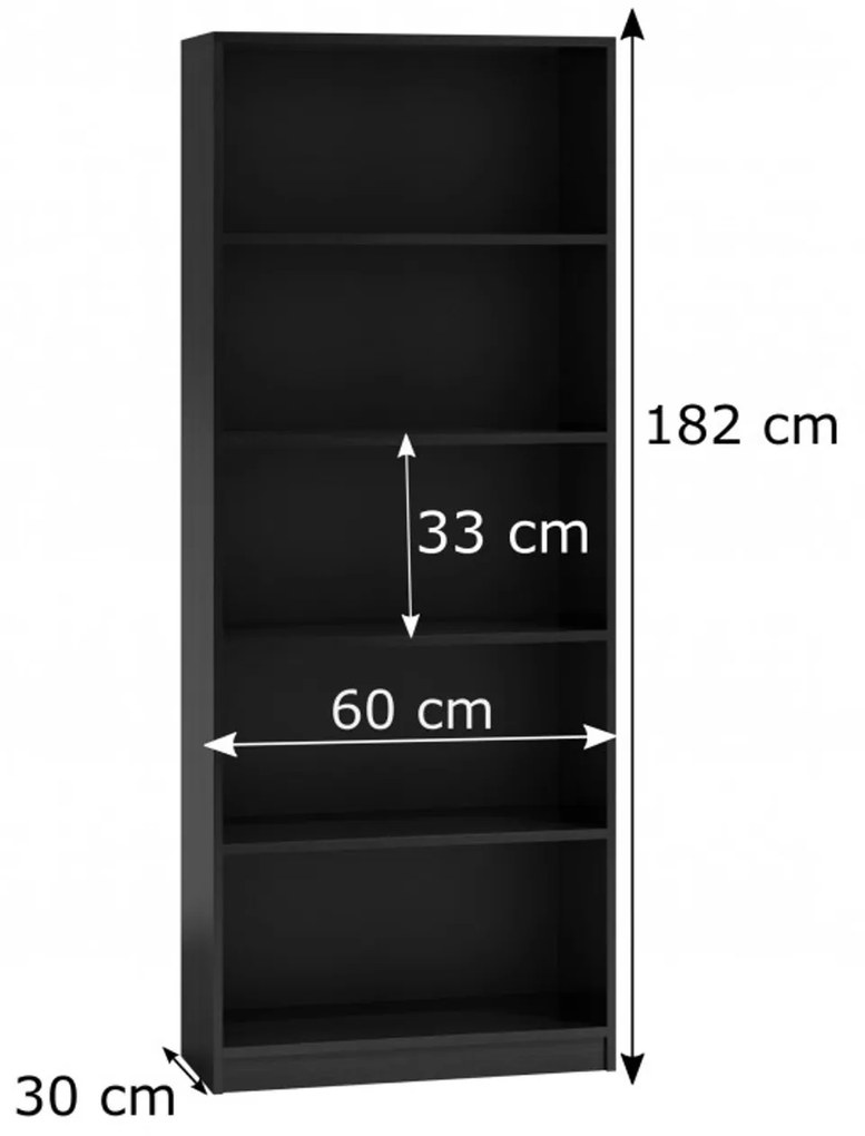 Regál 60 cm čierny