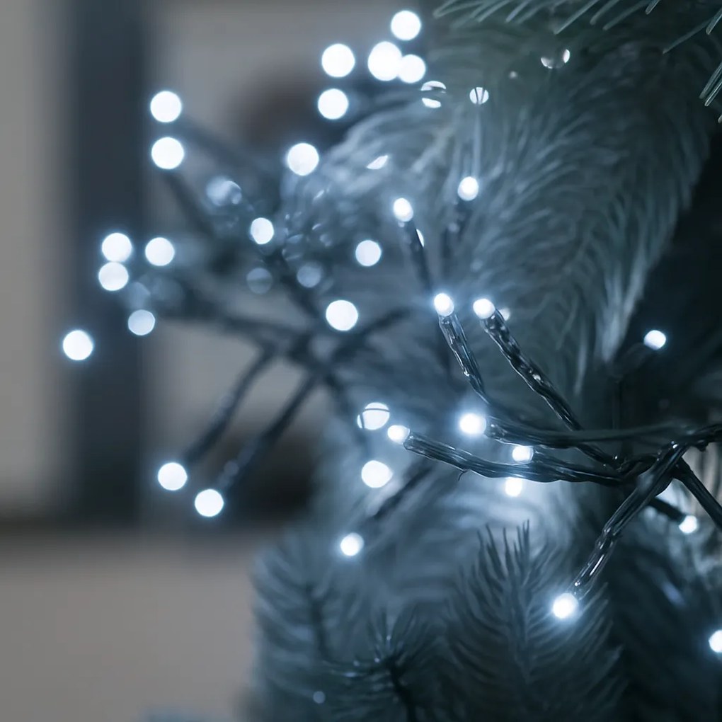 Vianočné svetielka vnútorné studená biela 200 LED