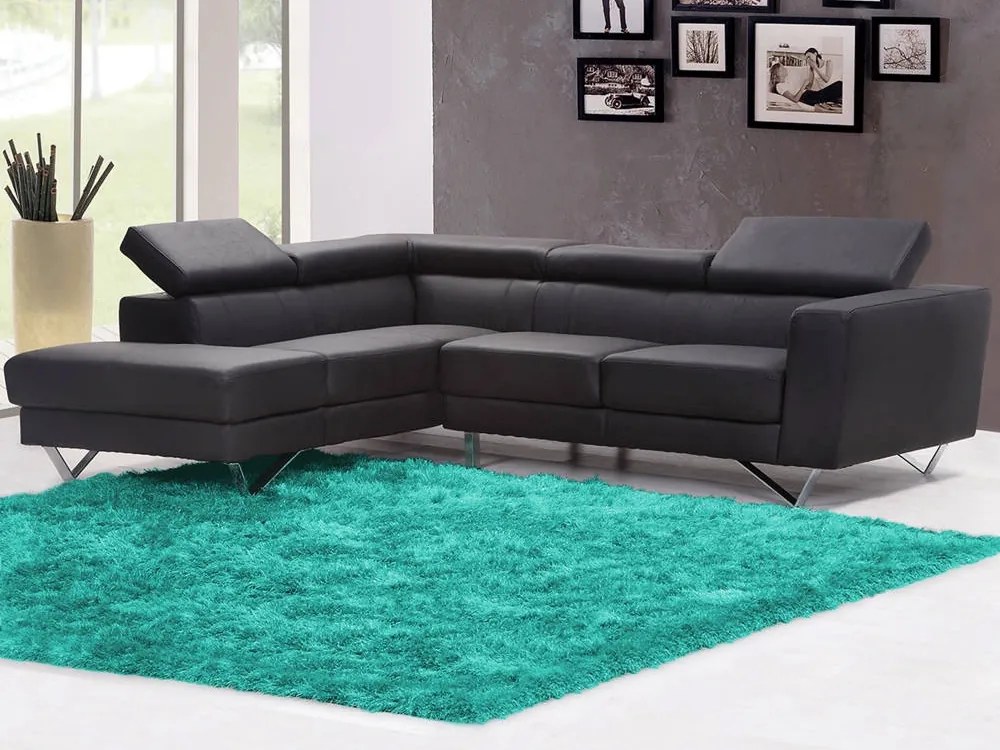 TZ Tyrkysový obdĺžnikový shaggy koberec Lana Rozmer: 100x150 cm