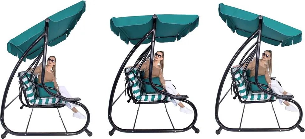 Záhradná hojdačka so strieškou Springos GS0024