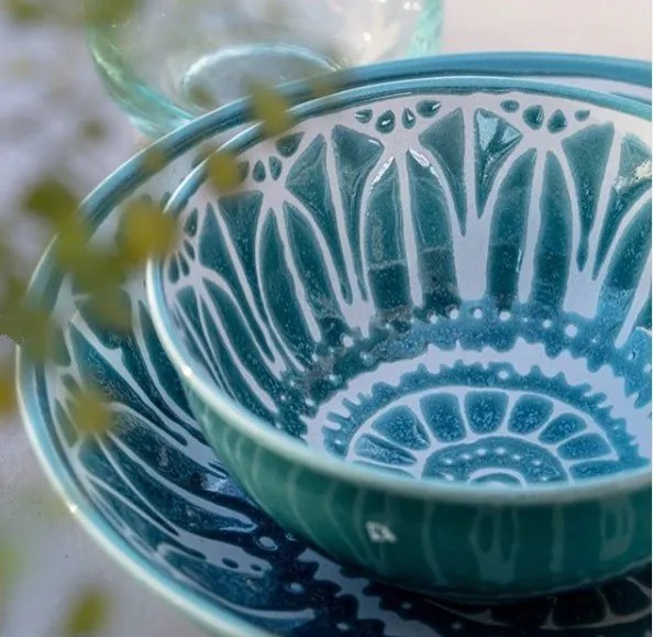 Porcelánový dezertný tanier MELIA, turquoise