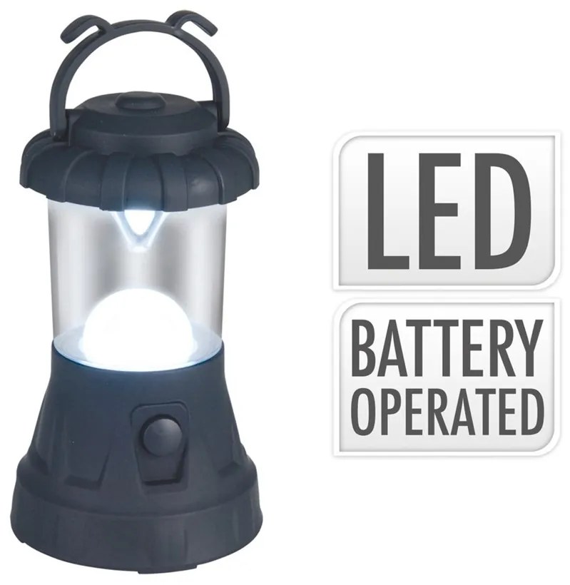 TURISTICKÝ LED LAMPÁŠ 17X8,5 CM ČIERNA