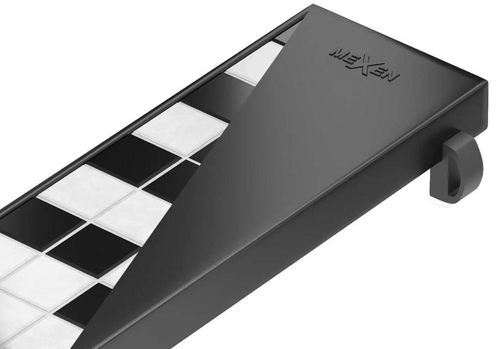 Odtokový sprchovací žľab FLAT 2v1 - čierny